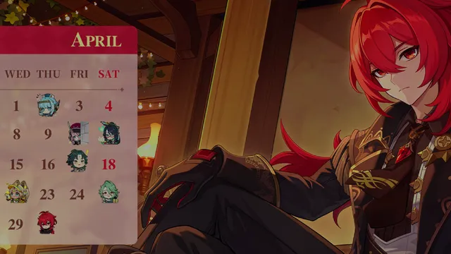 Genshin Impact April 2026 Calendar Wallpapers Released With Primogem Giveaway Event