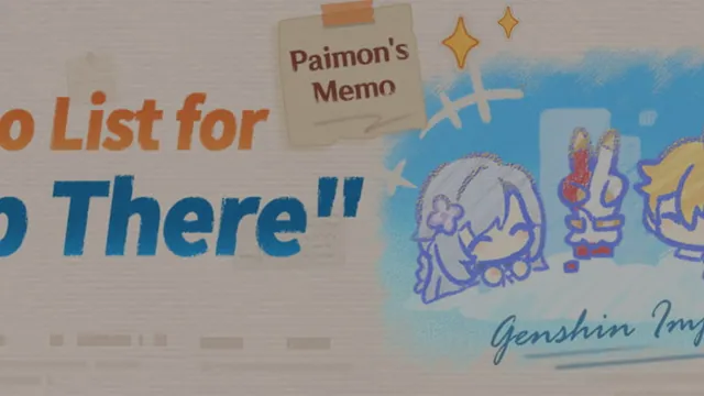 Genshin Impact “Paimon’s Memo” Update Reveals New To-Do List From the Temple of Space