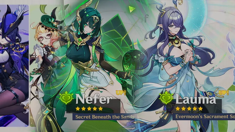 Genshin Impact “Luna VI” Phase II Banners Revealed Featuring Lauma and Nefer With Major Drop Rate Boosts