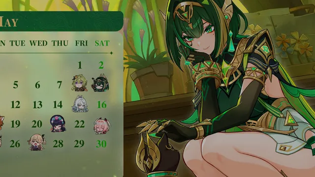 Genshin Impact May 2026 Calendar Wallpapers Released With Primogem Giveaway Event