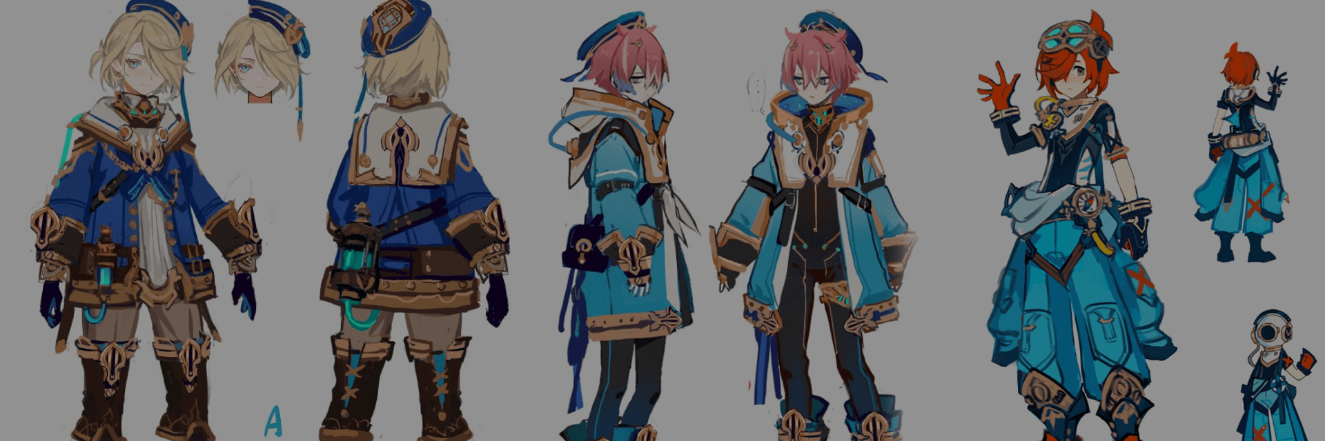 Genshin Impact Reveals Freminet Concept Arts Showing the Creation of the Fontaine Diver