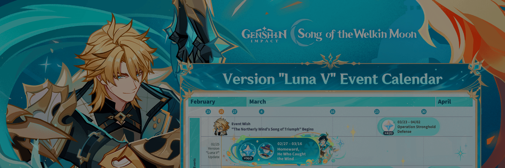 Genshin Impact Version Luna V Events Calendar Reveals Upcoming Limited Time Challenges and Rewards