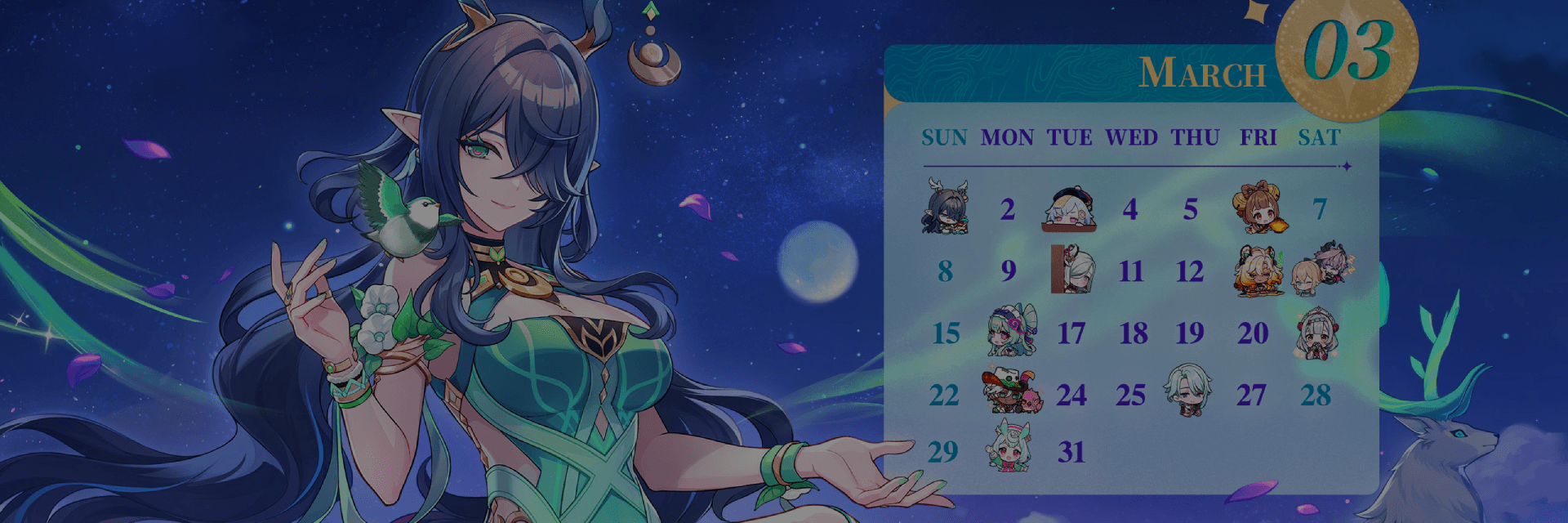 Genshin Impact March 2026 Calendar Wallpapers Released With Primogem Giveaway Event