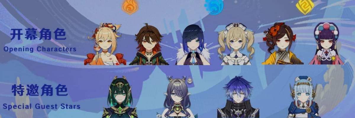 La actualización 6.3 del Teatro Imaginarium de Genshin Impact trae nuevos personajes de apertura, invitados especiales y estrategias elementales