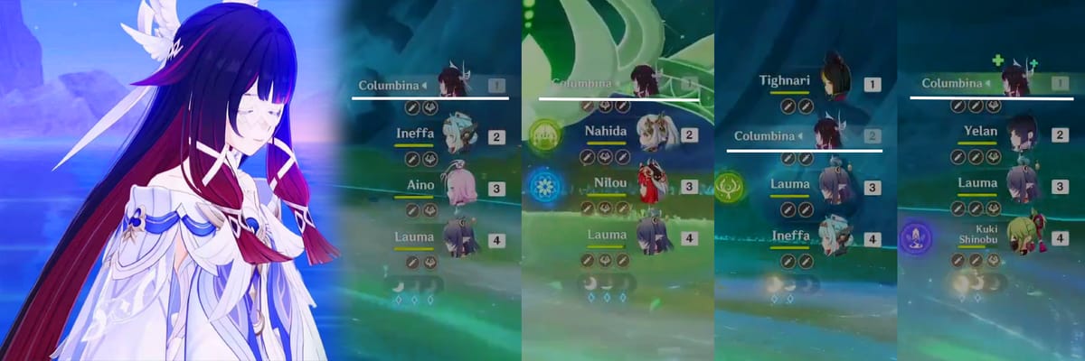 Nuevas Demostraciones de Juego en Equipo Resaltan Sinergias de Columbina en Genshin Impact 6.3 v3