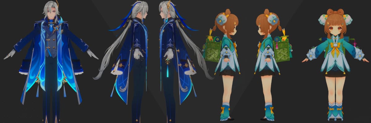 La Beta 6.3 de Genshin Impact Revela Renders de Skins de Neuvillette y Yaoyao