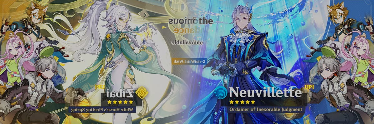 Los gachapones de evento de la Versión “Luna IV” Fase II de Genshin Impact revelan a Zibai, Neuvillette y nuevas armas insignia