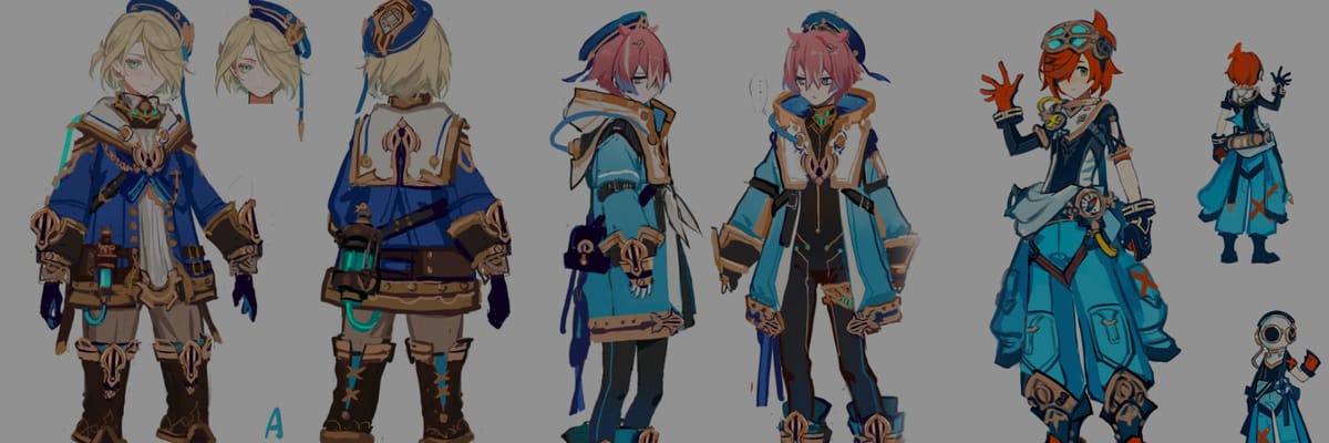 Genshin Impact Revela Artes Conceptuales de Freminet Mostrando la Creación del Buzo de Fontaine