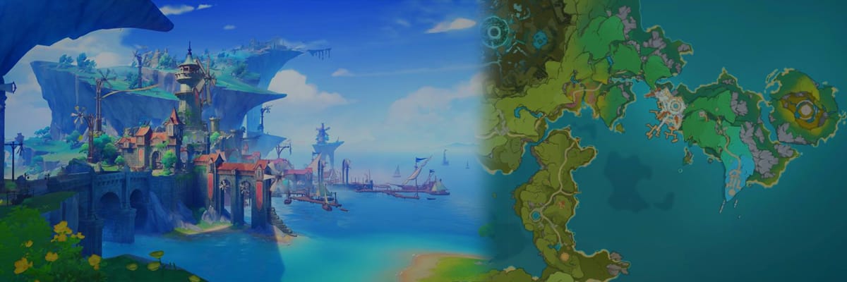 Genshin Impact 6.5 Nuevos Mapas Filtrados: Puerto Dornman y Espacio de Asmoday Redefinen la Exploración