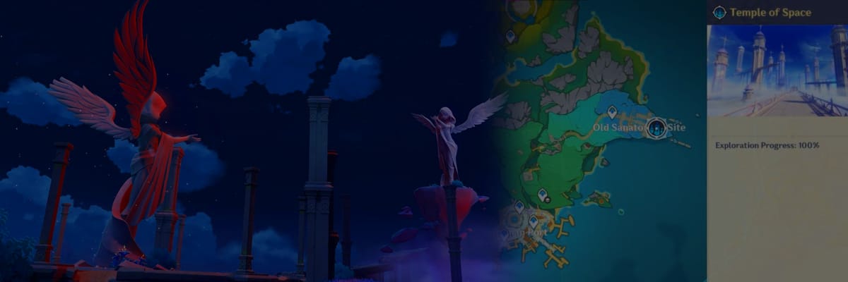 Filtración de Genshin Impact 6.5 Revela la Entrada al Templo de Asmoday, Nuevas Estatuas de Venti en el Puerto de Dornman y Mecánicas del Espacio de Asmoday