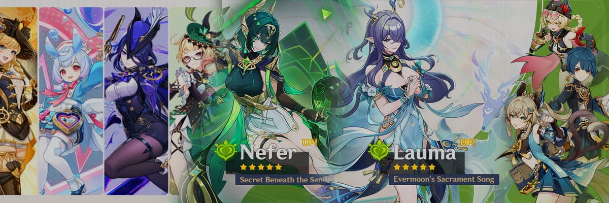 Genshin Impact “Luna VI” Phase II Banners Revealed Featuring Lauma and Nefer With Major Drop Rate Boosts