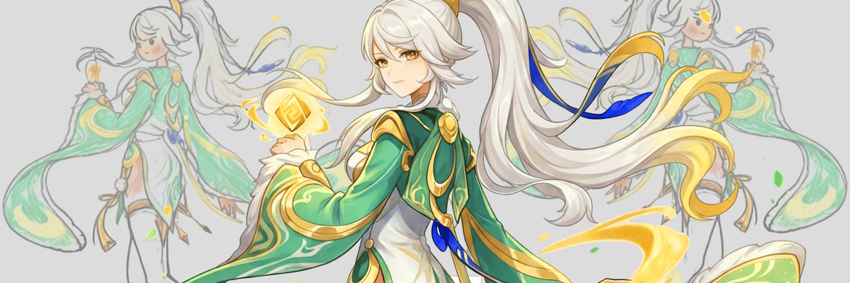 Fans analyze the visual design, art references, and splash art pose of Zibai White Horse and Columbina, highlighting connections to existing mythology and statue inspirations