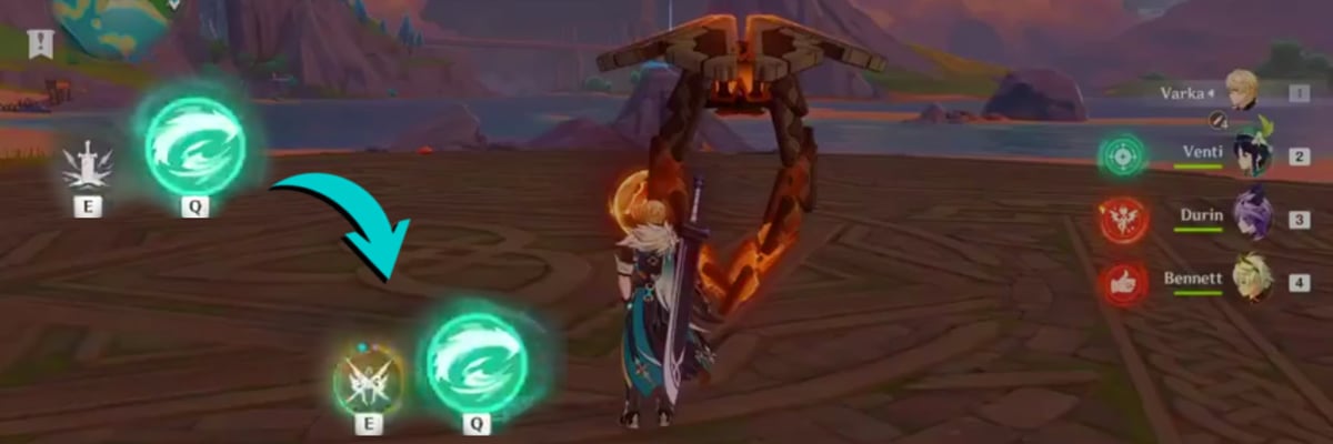 Beta 6.4 V1 leaks showcase Varka’s full combat flow, including Elemental Skill combos, Elemental Burst behavior, and official skill icons, tested within a Pyro focused team setup.