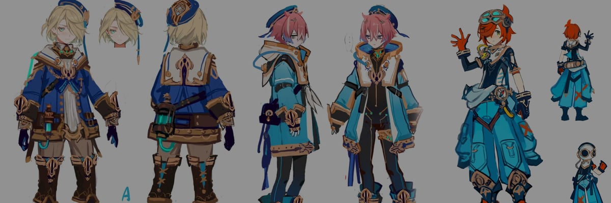 New Freminet concept art thread highlights early designs, personality themes, and the creative process behind the Fontaine character