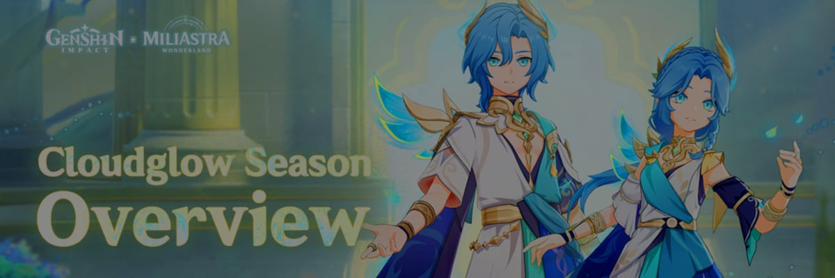 The Cloudglow Season update introduces limited time events and the five star Cloud Edge’s Glory cosmetic set in Miliastra Wonderland