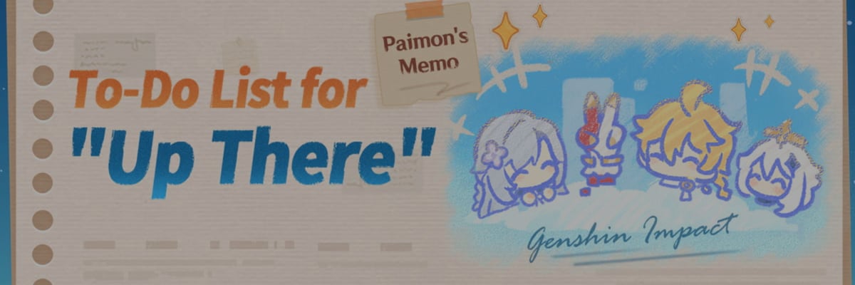 Genshin Impact “Paimon’s Memo” Update Reveals New To-Do List From the Temple of Space